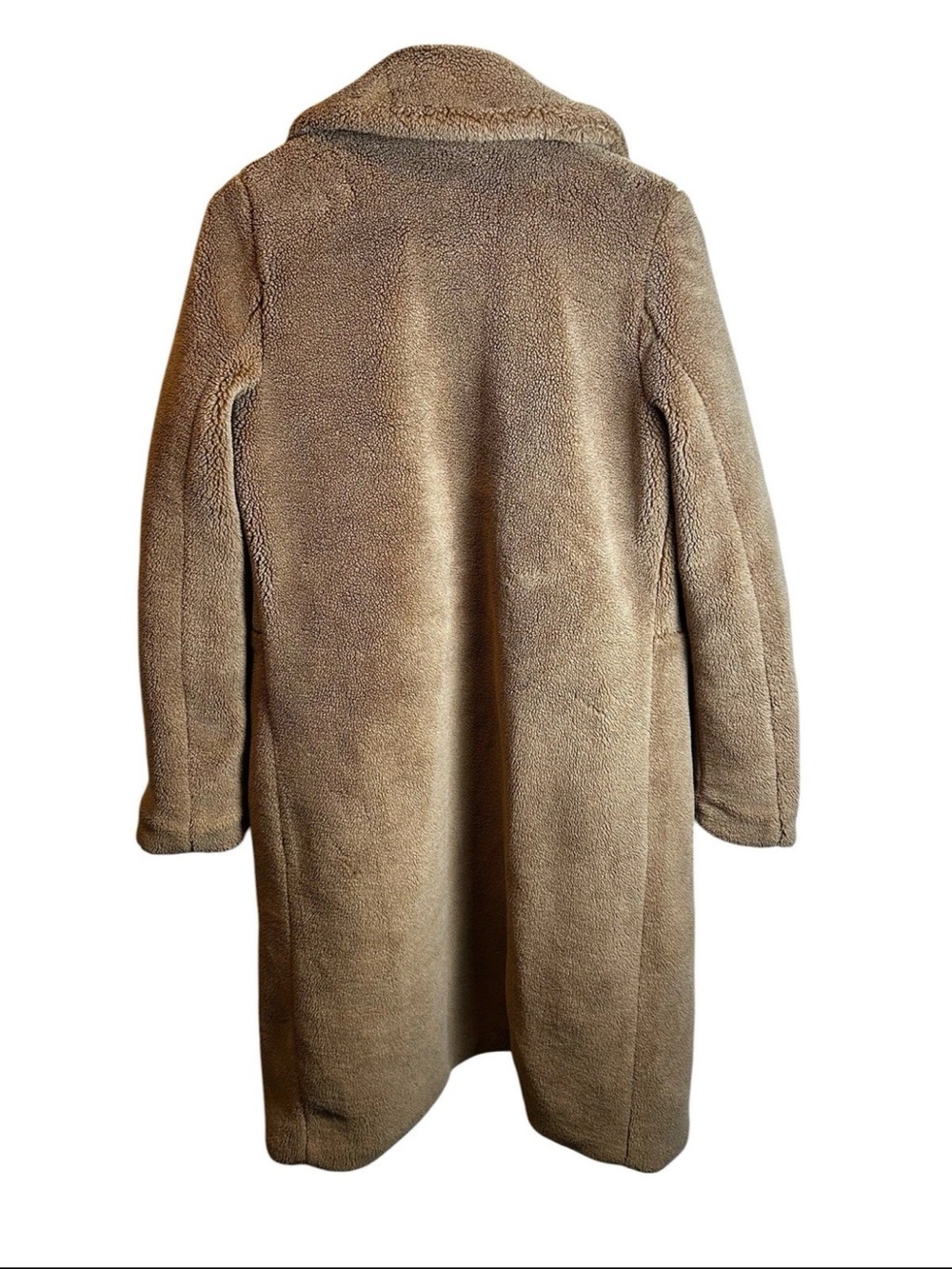 Vero Moda Women’s Brown Faux Fur Longline Teddy Coat Sherpa Size XS - Picture 5 of 6